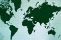 World Atlas Wall Decoration in Deep Green Color